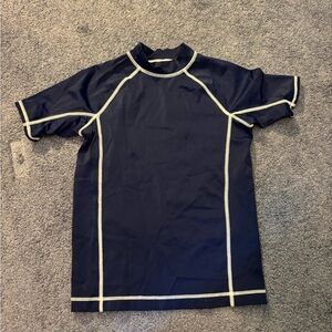 Lands' End boys 8 navy Blue Rash Guard